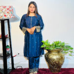 Royal Blue Embellished Three-Piece Suit