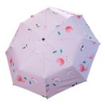 Custom Printing 3 Fold Cute Fruit 8k Anti-UV Sunscreen Automatic Travel Umbrella - Image 2